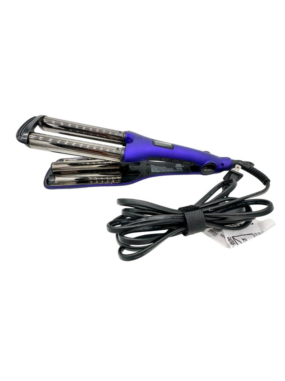 Ion Titanium Pro Triple Barrel Waver Hair Styling Tool Purple 12” Model 301197